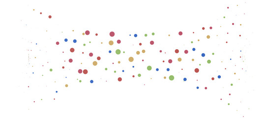  Colorful confetti on white background