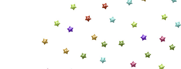 Celestial Cascades: 3D Illustration Conjures a Rainfall of Colorful Stars