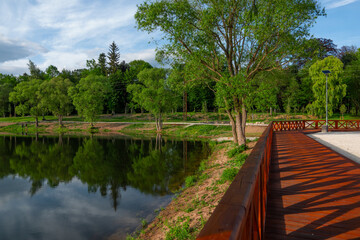 promenade for tourists to relax in Kowary, Poland