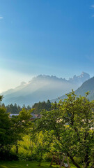 italian alps dolomites national park lake mountain trekking peaks tre cime brais lake carezza lake reflection clouds