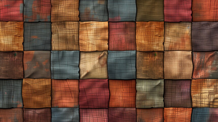 sewn patchwork blanket