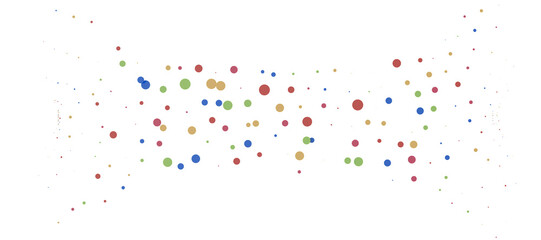  Colorful confetti on white background