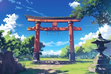 Tranquil Japanese Garden Gate