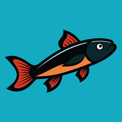 Solid color Goby Fish animal vector design