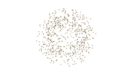 Neural network 3D illustration. Big data and cybersecurity