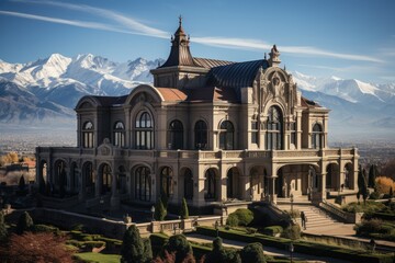 Obraz premium Wine Museum in Mendoza elegance in the vineyards., generative IA