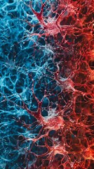 Neural connections and network showing brain activity, neuroscience concept. Background with copy space