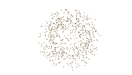 Neural network 3D illustration. Big data and cybersecurity