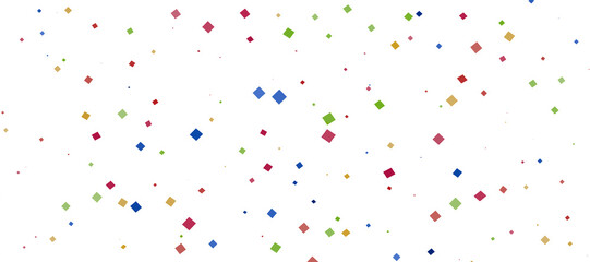  Colorful confetti on white background