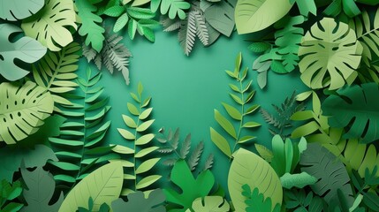 lush foliage made of paper