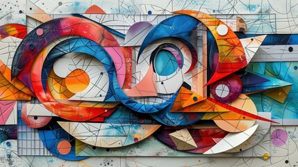 painting is full of vibrant colors and energy. 