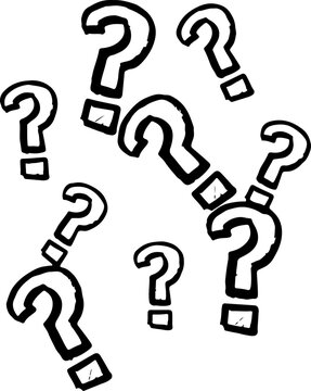 Set of Question Marks Vector Silhouettes