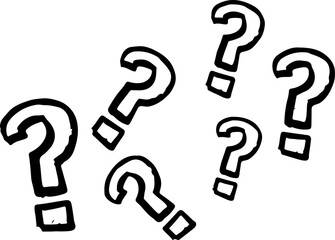 Set of Question Marks Vector Silhouettes