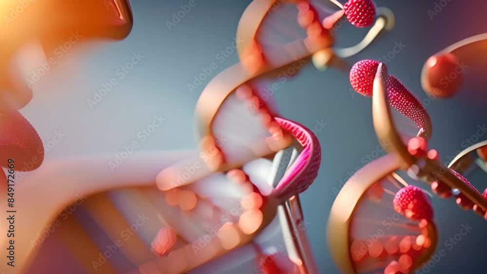 Poster dna double helix model generative ai
