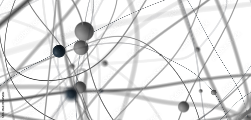 Poster network shape. abstract 3d render