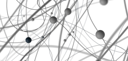 Falling cyber particles. Big data stream. 3d