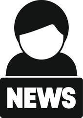 Tv news reporter presenting breaking news on television