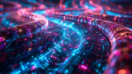 Abstract Digital Data Flow.