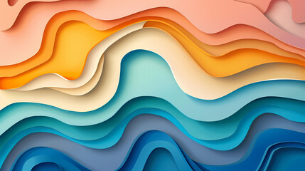 Obraz premium Abstract paper cut background design vector image