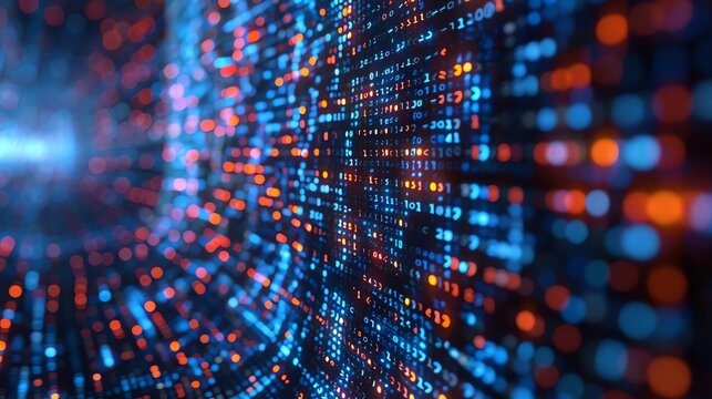 AI Powered Data Processing An illustration of AI algorithms processing large datasets,abstract background