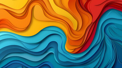 Obraz premium Abstract paper cut background design vector image