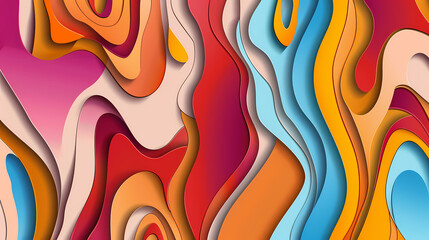 Obraz premium Abstract paper cut background design vector image