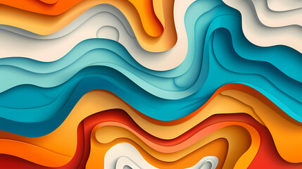 Fototapeta premium Abstract paper cut background design vector image