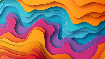 Fototapeta premium Abstract paper cut background design vector image