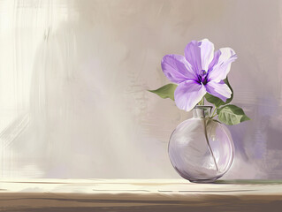 purple flower in a vase