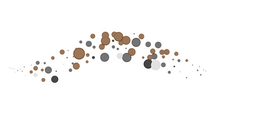 Multicolored paper confetti on transparent background. Realistic confetti flying. Colorful scattered items to holiday decorations.