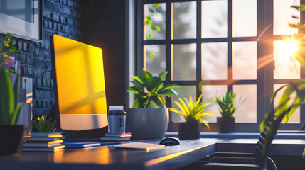 Light office background