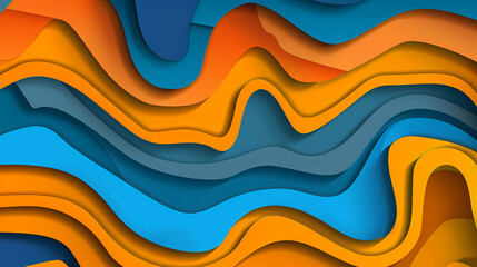 Obraz premium Abstract paper cut background design vector image