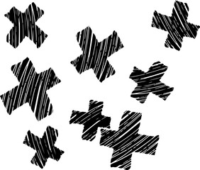 plus signs pattern vector silhouettes
