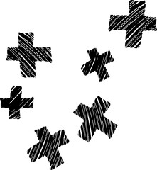 plus signs pattern vector silhouettes