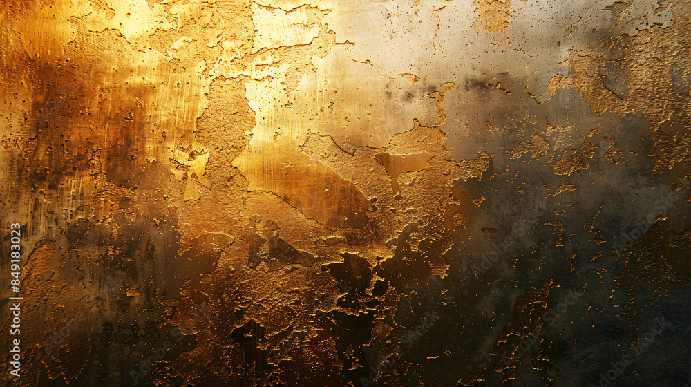 Aufkleber rich gold and bronze tones forming a textured and irregular surface