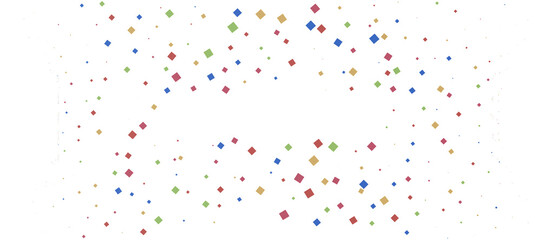  Colorful confetti on white background