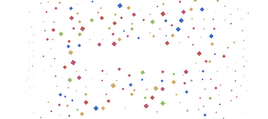  Colorful confetti on white background