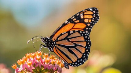 Fototapeta premium Monarch butterfly on a flower.