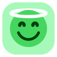 Editable kind, angelic face vector icon. Part of a big icon set family. Perfect for web and app interfaces, presentations, infographics, etc