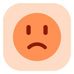 Editable frowning, sad, disappointed face vector icon. Part of a big icon set family. Perfect for web and app interfaces, presentations, infographics, etc