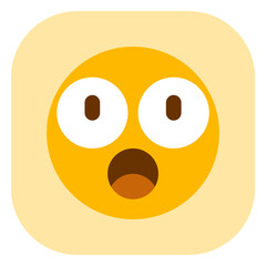 Editable surprised, astonished, shocked face vector icon. Part of a big icon set family. Perfect for web and app interfaces, presentations, infographics, etc