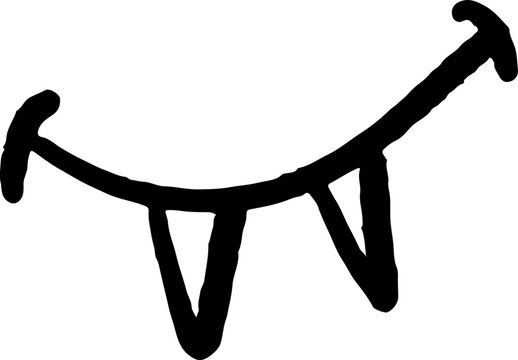 Vampire teeth vector silhouette