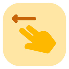Editable two fingers swipe left vector icon. Part of a big icon set family. Perfect for web and app interfaces, presentations, infographics, etc