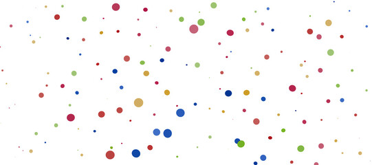 Multicolor confetti abstract background with a lot of falling pieces, isolated on a white background.