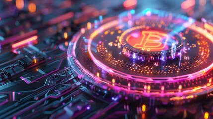 a 3d render of futuristic holographic digital hologram on a Hi-Tech table