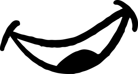 Laughing mouth vector silhouette
