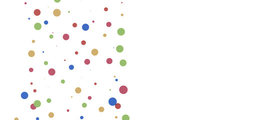 Multicolor confetti abstract background with a lot of falling pieces, isolated on a white background. Festive decorative tinsel element for design