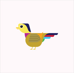 flat duck illustration vector design. Suitable for t-shirt, sticker, mascot, mug, etc. Eps 10
