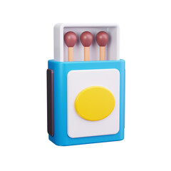 matches 3d render icon