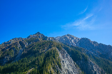 Jiuzhaigou, Aba, Sichuan Province - lakes and mountains under the blue sky